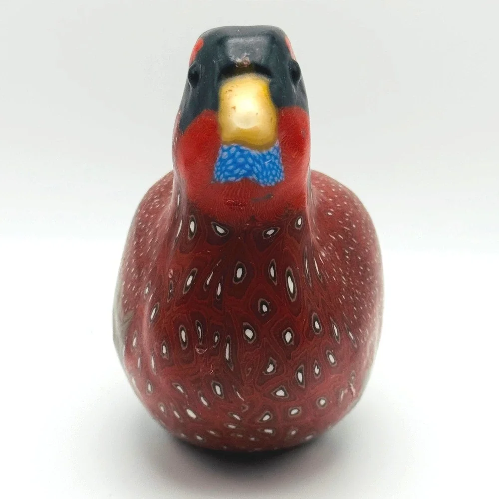 Vintage Hand Painted Pheasant Wax Candle Game Bird Figurine Hunting Cabin Decor